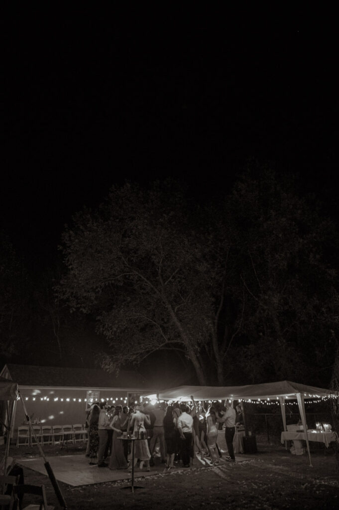 Sudbury backyard wedding reception. 